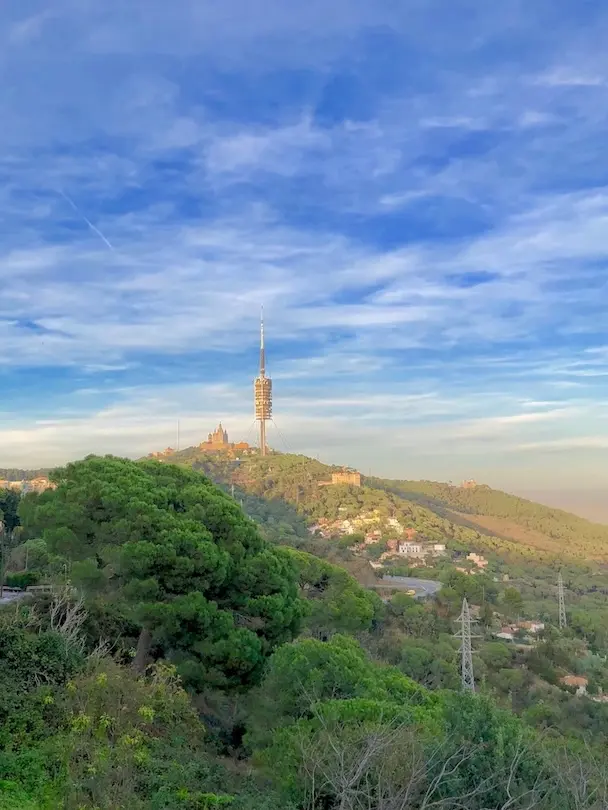 Barcelona´s telecommunication tower can be seen in the distance crowning the Collserola mountain range.