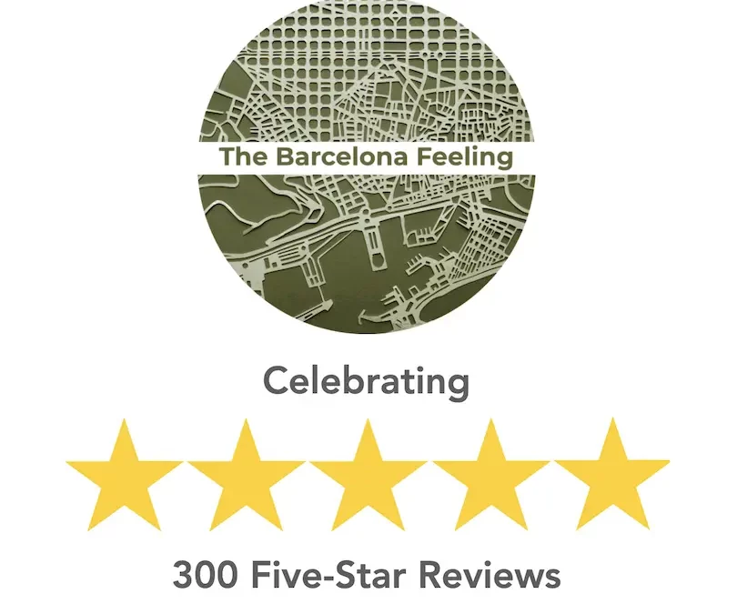 Milestone: surpassing 300 top reviews with 5 stars on AirBnB